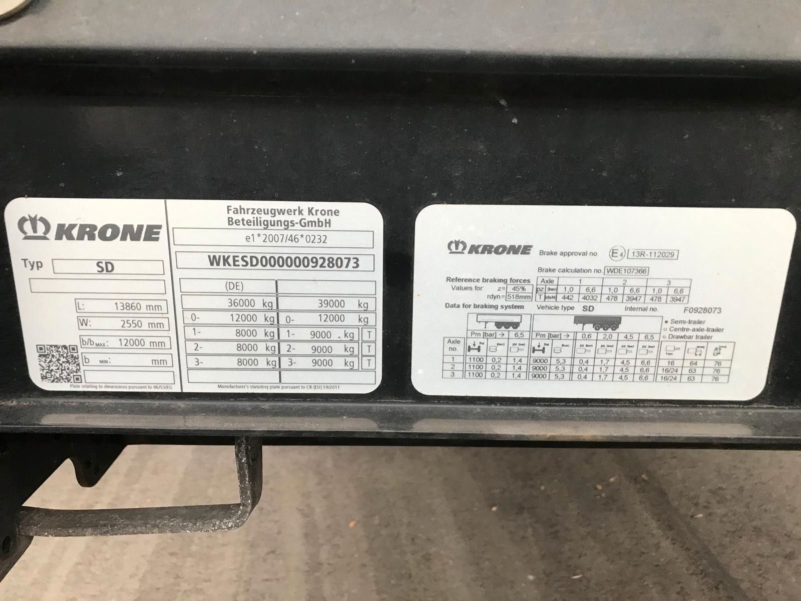 Fahrzeugabbildung Krone SDR 27  verbreiterbar Schwedenrungen Liftachse